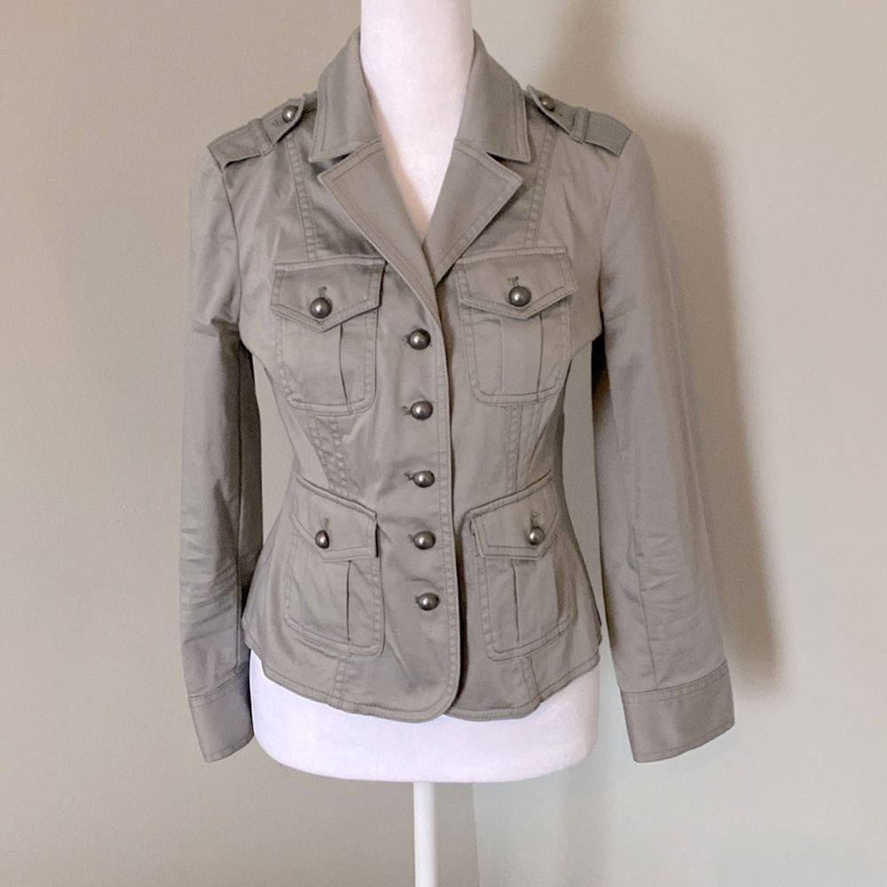 NWOT White House Black Market charcoal grey jacket